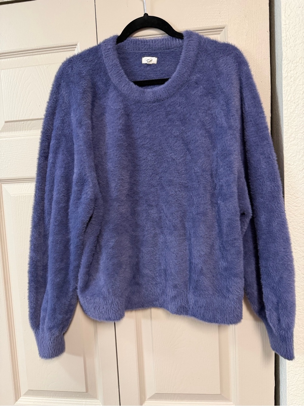 aerie Plush Crewneck Sweater in Dusty Periwinkle